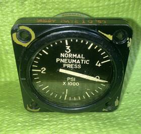 841295 Walter Kidde 2.25 Inch Normal Pneumatic Pressure Indicator 0-4000 Psi P/n Warbird
