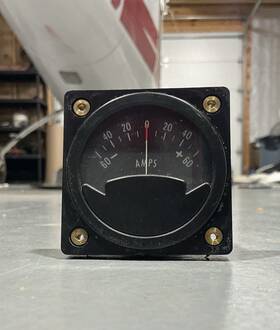 2a6-15 Westach Aircraft 60a Ammeter / Amps Indicator
