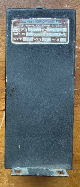 50061-00-b Western Controls Part Number Aircraft Aviation Control