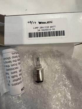 34-0226010-91 Whelen New Halogen Lamp In Manufacturers Packaging With Paperwork
