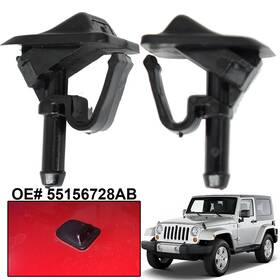 J90289x2-hwzgebus Xukey For Jeep Wrangler 97-13set Of 2 Windshield Washer Nozzle Wiper Spray 55156728ab/