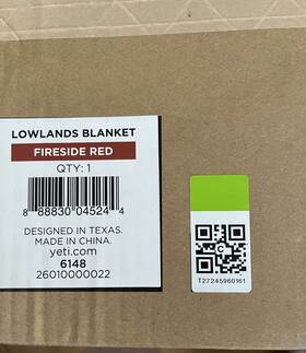 26010000022 Yeti Lowlands Blanket Fireside Red - Camping Outdoor Beach New