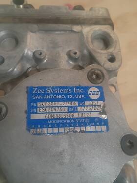 Scf206tc-21905 Zee Systems Compressor R-12