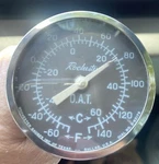 Rochester Aircraft Outside Temperature Oat Gauge, P/n 5-62178. Fixed Price $85.00.