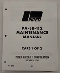 Piper PA-38-112 Tomahawk Maintenance Manual 761-660 Feb. 26, 1982-REPRODUCTION. Fixed Price $38.00.