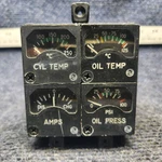 36-380021-13 Edo-air Beechcraft F33A Engine Instrument Cluster (14V). Fixed Price $328.00.