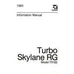 New Cessna TR182 Skylane Rg 1983 Pilot's Information Manual (D1236-13). Fixed Price $188.00.