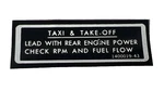 1400019-43 Cessna Aircraft Placard. Fixed Price $17.50.