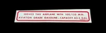 Cessna 1505087-5 Placard. Fixed Price $14.95.