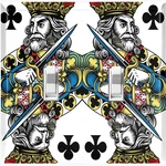 Metal Light Switch Outlet Cover Wall Plate King Of Clubs With Sword SAN162. Fixed Price $16.19.