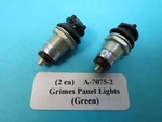(2) Grimes Rare Green Aircraft Instrument Panel Lights Bell Cessna Beech Piper. Fixed Price $37.50.