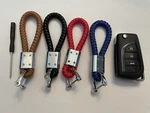 Holder For Honda Pilot Woven Leather Strap Keyfob Red Blue. Fixed Price $24.99.