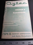 1963 Piper Aztec "b" Airplane Owner's Handbook Manual PA-23-250 (six Place) Vtg. Fixed Price $26.99.