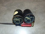 2 1960'S Military Aircraft Fuel Flow Indicators General Electric 8DJ64GAA Sub. Fixed Price $65.00.