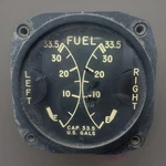 EA124AN-146H Dual Fuel Indicator 24V Escobar Cocaine Plane Narco Relic. Fixed Price $250.00.