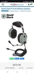 David Clark H10-66 Aviation Headset. Fixed Price $300.00.