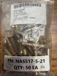 Aviation Bolts National Aerospace Standards NAS517-5-21 (qty 50). Fixed Price $20.00.