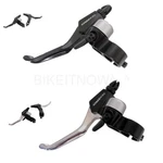 Ergonomic Tektro CL520 Brake Levers - Integrated Bell, 22.2MM, Black/silver Pair. Fixed Price $27.99.