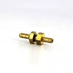 22BH-4-4 Parker Barbed Bulkhead Union, Brass Fitting. Fixed Price $10.00.