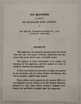British Thomson-houston De Havilland Gipsy Engines AG4 Magnetos-copy. Fixed Price $11.50.