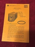 Narco Elt 10 Owner's Manual Installation And Pilot's Guide 03716-0600. Fixed Price $31.44.