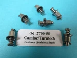 2700-5S Camloc Stud Stainless Turnlock Fastener (6 Ea) Aircraft Aviation Race. Fixed Price $27.50.