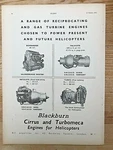 1954 Aircraft Advert Blackburn Cirrus Turbomeca Helicopter Engines Reciprocating. Fixed Price $13.44.