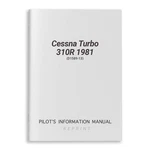 New Cessna Turbo 310R 1981 Pilot's Information Manual (D1589-13). Fixed Price $244.00.