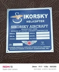 Vintage Sikorsky Helicopter Aircraft Data Plate Stainless Steel Plaque 113X113MM. Fixed Price $195.00.