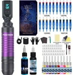 Complete Wireless Tattoo Pen Kit & Power Supply, Cartridge Needles Ink, Access. Fixed Price $99.95.