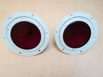 (2) Original Wwii P-51 Grimes Aircraft Red Lights For Hot Rod Rat Custom Car. Fixed Price $55.00.