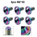 6PCS Titanium Alloy Bolts Truss Torx Head Screws M6X30MM Fit Bike Motorcycle. Fixed Price $18.19.