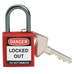 Pc Brady '143150 Lockout Padlock, Keyed Different, Nylon, Red, In Shack. Fixed Price $21.79.