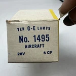 Vintage Lot Of 10 Bulbs GE-1495 Aircraft 28VOLT. Fixed Price $20.00.