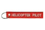 Helicopter Pilot Embroidered Keychain. Fixed Price $9.95.