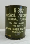 Usaf Military Green Can G-382 General Purpose Aircraft Grease Socony Mobil 1957. Fixed Price $49.99.