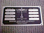 1930'S Boeing Stearman Totempole Data Plate Acid Etched Aluminum 8 Pads. Fixed Price $285.00.