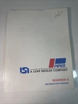 Cherokee Warrior Ii Information Manual Issued 1976, 761 649 PA-28-161 Piper. Fixed Price $18.66.