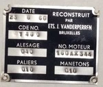 Wwii Autocar Half Track M16A1 "engine Data Plate" 1943 M15A1-743 Brussels 1966. Fixed Price $62.00.