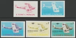 1688 - St Thomas Aviation Dornier Dox Set 5 Progressive Colour Proofs Mnh. Fixed Price $29.96.