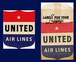 Aviation United Airlines Baggage Label (1) With Envelope. Fixed Price $14.99.