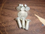 Military Aircraft Shear Bolts Pin Rivets 1/4-28 X 3/8 Angle Head HL21-8-6. Fixed Price $10.50.