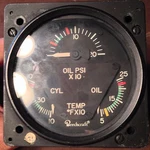 Beechcraft Edo Triple Gauge 22-804032-10 , Sn 21791B. Fixed Price $138.25.