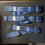 Davis Aircraft Airline Seat Belt Extender Model FDC6400-207-4 24" Lot Of 3 Blue. Fixed Price $35.00.