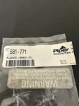 Piper Aircraft Placard, P/n 581-771 (new Surplus) (st). Fixed Price $20.75.