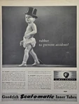 Goodrich Seal-o-matic Tires Baby With Top Hat Cane Rubber Pants Print Ad 1940. Fixed Price $14.77.