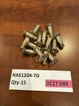 QTY-15 NAS1204-7D New. DC17 D89. Fixed Price $21.88.