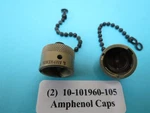 10-101960-105 Amphenol Receptacle Protective Electrical Connector Cap Cover (2). Fixed Price $25.00.