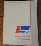 Price Drop! Piper PA-32 Cherokee Lance Pilot Operating Handbook / Manual 1975. Fixed Price $10.00.