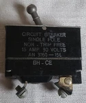 Littelfuse Circuit Breaker Toggle Switch AN3160-15 Amp Vintage Aircraft Nos. Fixed Price $20.00.